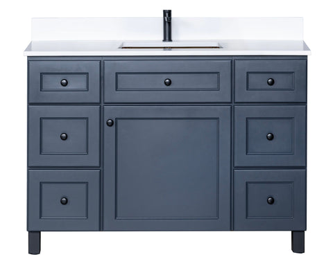 45" Bathroom Vanity in Charcoal Grey with Legs