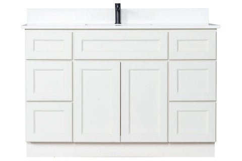 48 Inch Bathroom Vanity in Off White