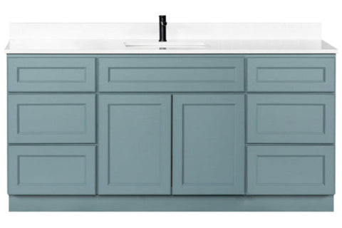 66 in Sage Bathroom Vanity with Sink