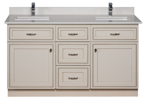 57 inch double sink bathroom vanity