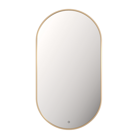 Rubi Miro Backlight Gold Framed Narrow LED Mirror