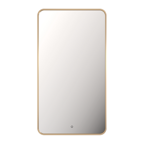 Rubi Miro Backlight Gold Framed Narrow LED Mirror