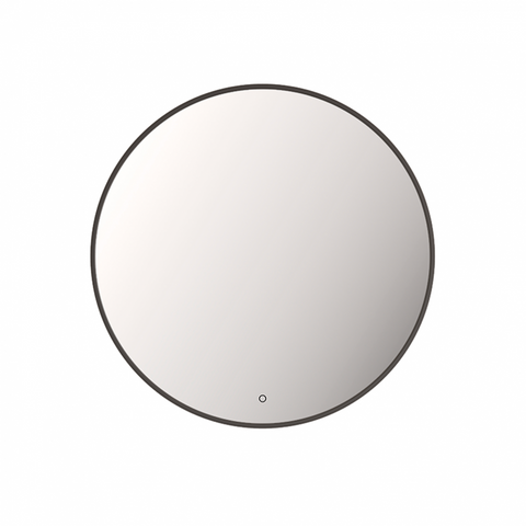 Rubi Miro Backlight Black Framed Round LED Mirror