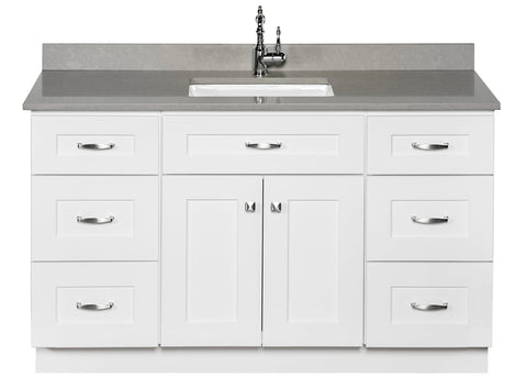 42", 48", 54", 60", 66", 72" Single Sink Bathroom Vanity in White