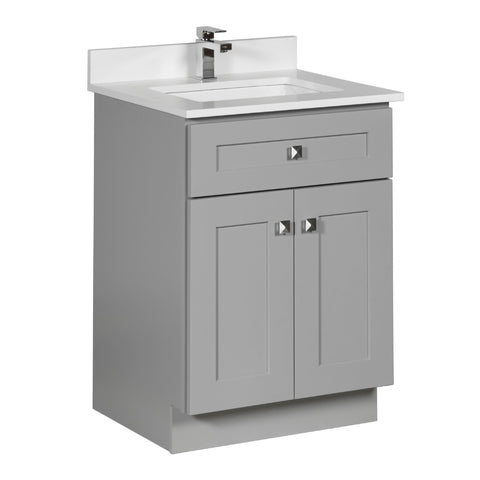 24 inch Bathroom Cabinet in Grey Shaker