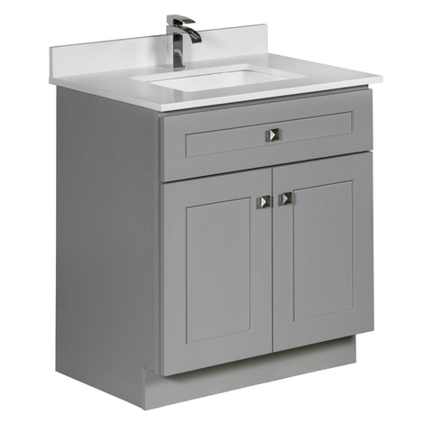Simple Bathroom Cabinet in Grey