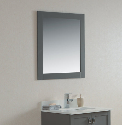 27" Grey Rock Bathroom Mirror