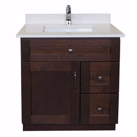 Bathroom Vanity in Java 32" with Countertop