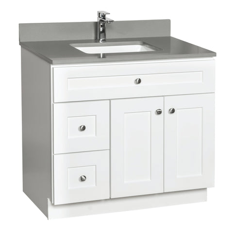 White Bathroom Vanity 36 Inch