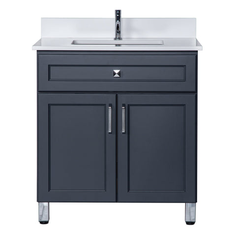 30'' Bathroom Vanity with Sink. Bathroom Vanity in Charcoal Grey