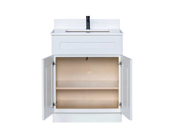 27 inch Bathroom Vanity with Cupboard Storage Shelf