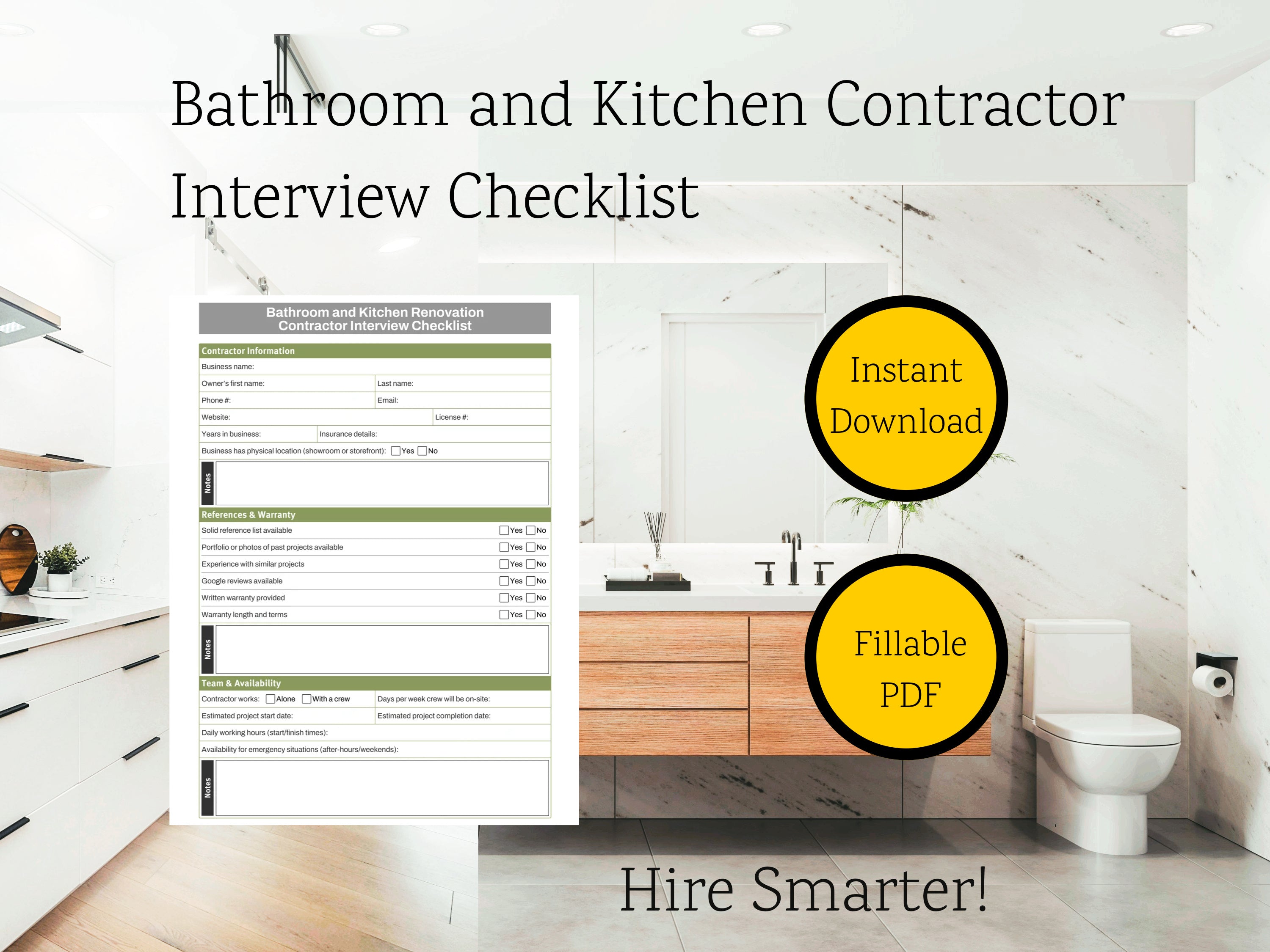 Contractor Hiring Checklist