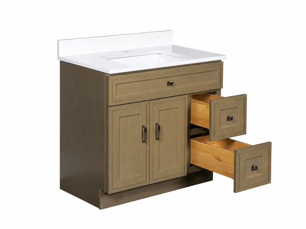 36" Bathroom Vanity in Warm Hazel - Combo  DISPLAY MODEL