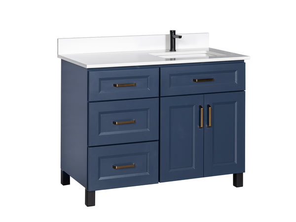 42 Inch Single Offset Sink Bathroom Vanity with Sink