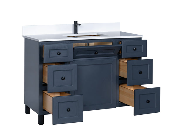 45" Bathroom Vanity in Charcoal Grey with Legs