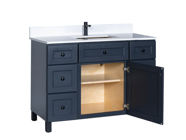 45" Bathroom Vanity in Charcoal Grey with Legs
