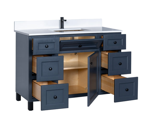 45" Bathroom Vanity in Charcoal Grey with Legs