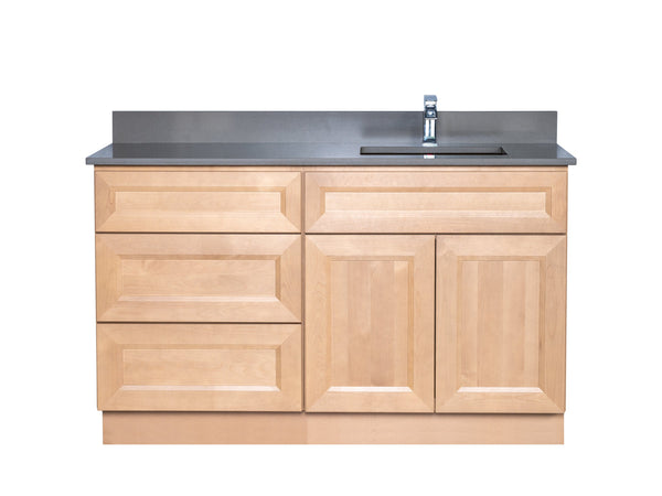 Wooden Right Side Sink Bathroom Vanity 