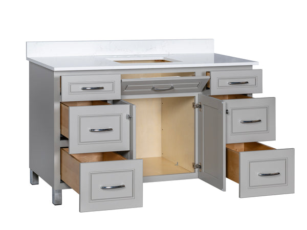 54 inch Vanity Base with Drawer Storage