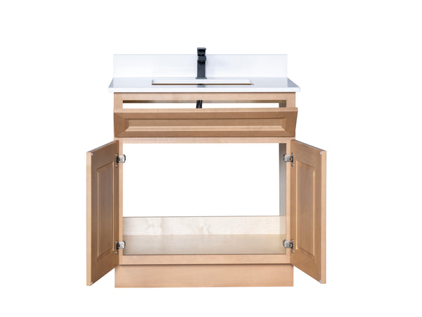 Small Bathroom Vanity with Toe Kick