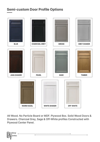 Available in a selection of 11 door profiles, crafted with durable plywood and solid wood.