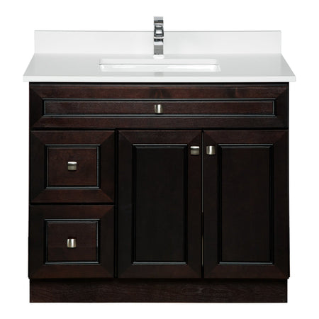 36" Bathroom Vanity Cabinet With Sink Top Combo Set,Bathroom Cabinet With Single Sink,Shaker