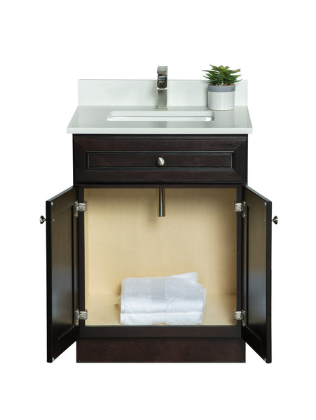 Espresso Cabinet with Soft Closing Doors