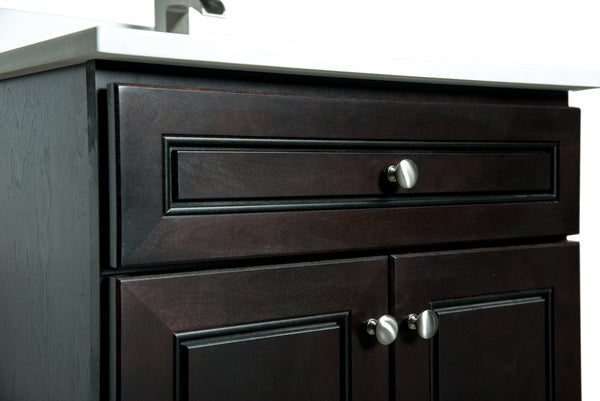 Stained Espresso Bathroom Cabinet