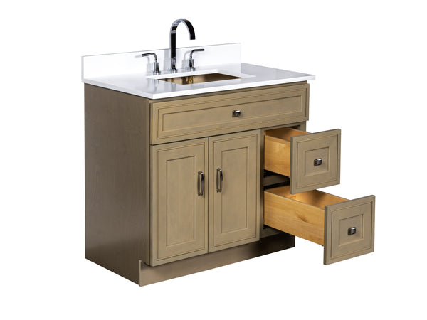 36" Bathroom Cabinet with Drawer Storage Space. Samples on Display. Visit our Port Coquitlam Showroom. We Ship.