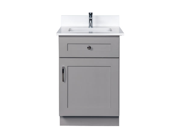 21" Grey Bathroom Cabinet