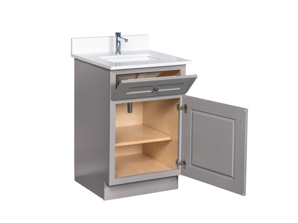 Powder  Room Cabinet with Shelf and Tip-out Tray