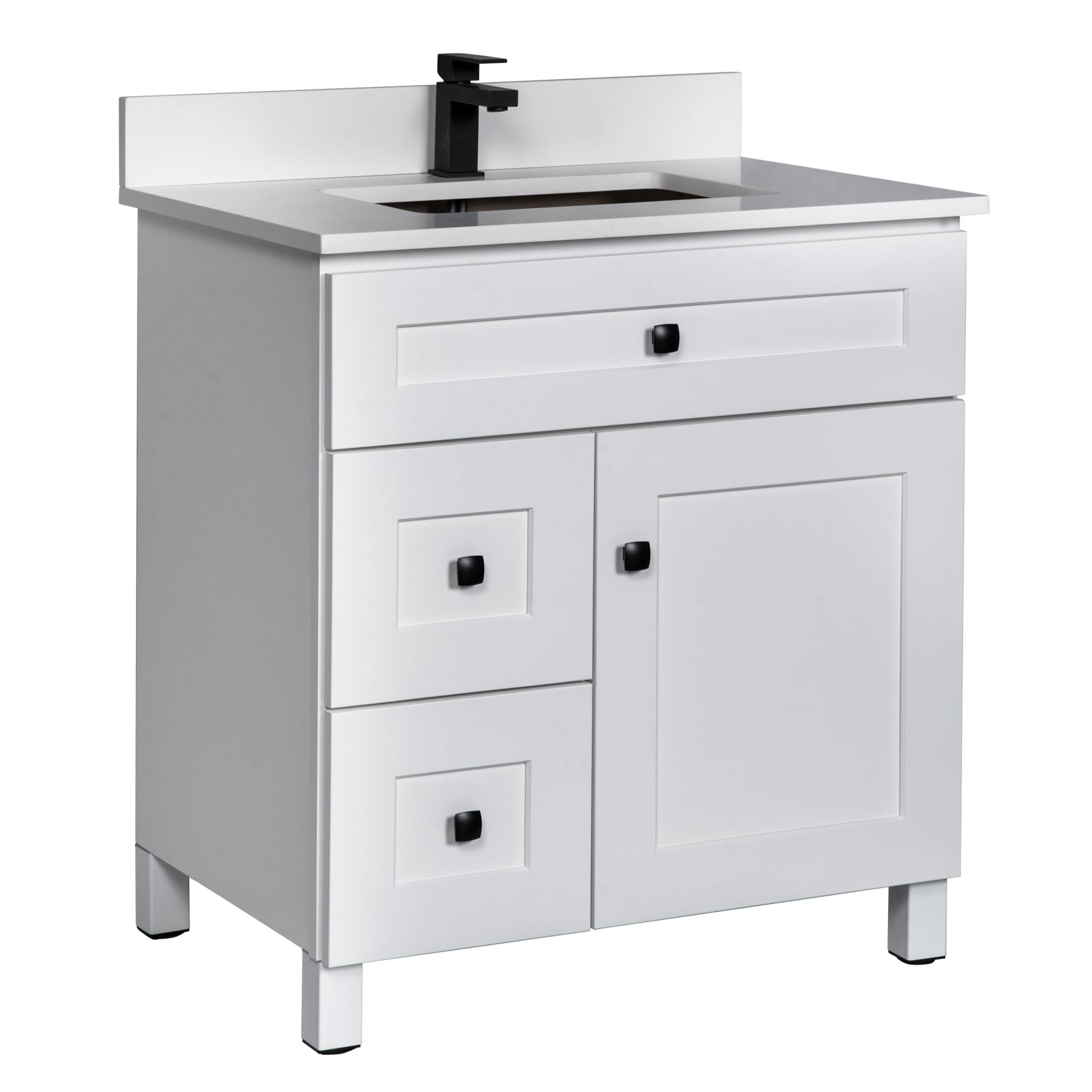 White Bathroom Vanity 30 Inch Eviva New York 30" Bathroom Vanity, With