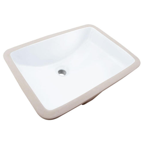 Rectangular White Undermount Sink